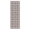 Imitation Redwood Lattice Window Film No Glue Frosted Glass Window Film Chinese Style Sliding Door Static Window Film; 15x39 inch