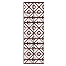Retro Chinese Style Static Window Glass Film Imitation Wooden Lattice Decal Privacy Non-Adhesive Sliding Door Glass Film; 15x39 inches