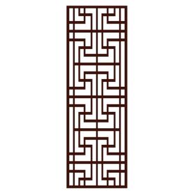 Imitation Redwood Lattice Window Film No Glue Chinese Style Sliding Door Static Window Film Frosted Glass Window Film; 15x39 inch