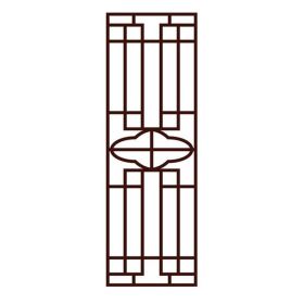 Retro Chinese No Glue Sliding Door Static Film Imitation Redwood Lattice Window Film Frosted Glass Window Film; 15x39 inch