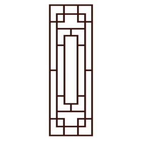 Chinese Style Imitation Redwood Lattice Window Film No Glue Sliding Door Static Window Film Frosted Glass Window Film; 15x39 inch
