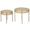 Outsunny Outdoor Dining Ensemble: Brown Wicker Set with Metal Slatted Circular Table for Patio Elegance|