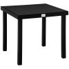 Outsunny Patio Dining Table 4 Rectangular Aluminum Outdoor Garden Lawn Backyard Black