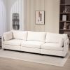 111.42*32.28" XXXL 3-Seater Chenille Deep Sofa,Comfy 3-Seater Chenille Fabric Couch,Conforms to body curves,Cloud-soft sitting