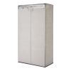 Single Tier Zippered Steel Adult Clothes Closet, 36", Grey Pumice, Bedroom