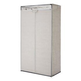 Single Tier Zippered Steel Adult Clothes Closet, 36", Grey Pumice, Bedroom