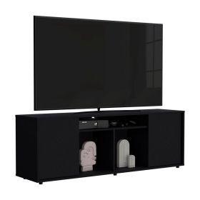 Dallas Tv Stand for TV´s, Two Cabinets With Single Door, Four Shelves