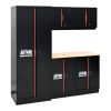 Steel Filing Cabinet With Compartments For Office Use, Storage, File Storage, Archives, And High and Low Cabinets--Black&Red