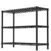 36" 3-Tier Black Wire Shelf - 350LBS Per Shelf, Heavy Duty Steel Storage Rack (36"W x 14"D x 36"H), Rust-Resistant for Kitchen/Laundry/Garage
