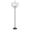 Elegant Sheer Shade Floor Lamp w/ Hanging Crystal LED Bulbs