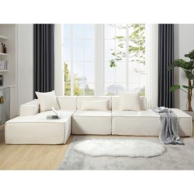 [VIDEO PROVIDED] Modular combination living room sofa set, modern minimalist sofa, free installation sofa, L-shaped