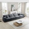 Corduroy Sofa , Modern Upholstered 4 Seater Corduroy Fabric Sofa , Office Living Room Apartment Comfortable Sofa