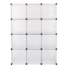 12-Cube Storage Shelf Cube Shelving Bookcase Bookshelf Organizing Closet Toy Organizer Cabinet White Color YF