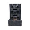15.7inches Tabletop Water Fountain with LED Light for Office and Home Decor