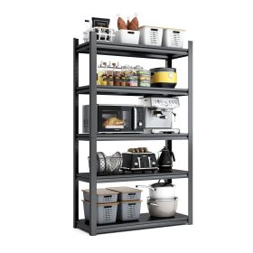72"H 5 Tier Metal Shelves for Storage Garage Shelving 2000LBS Heavy Duty Storage Shelves Adjustable Garage Shelf Industrial Shelving Unit Storage Util