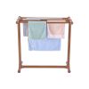 VEVOR Pool Towel Rack, 5 Bar, Brown, Freestanding Outdoor PVC T-Shape Poolside Storage Organizer, Include 8 Towel Clips, Mesh Bag, Hook