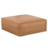 Brody - Extra Large Coffee Table Pouf - Distressed Brown