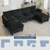 [NEW ARRIVED]Modular Sofa,U Shaped Cloud Couch Comfy Set ,6-Seater, 2 Armrest Pillows,Convertible Sectional Couch, Living Room,Apartment
