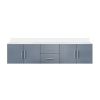 Dark Grey Double Bath Vanity 80 in. W x 22 in. D, with Cultured Marble Top