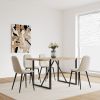 Dining Chairs Set of 4, Modern Accent Chairs with Linen Fabric Upholstered Seat