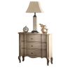 Antique Taupe 3-Drawer Nightstand