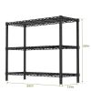 36" 3-Tier Black Wire Shelf - 350LBS Per Shelf, Heavy Duty Steel Storage Rack (36"W x 14"D x 36"H), Rust-Resistant for Kitchen/Laundry/Garage