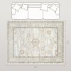 HOMCOM 6x9 Area Rug, Indoor Boho Machine Washable Carpet for Living Room, Bedroom, Dining Room, Kitchen, Blue