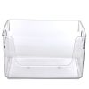 (3 pack)Clear Glossy Plastic Open Front Organizer Bin , Single Size Organizer Bin, Adult Size