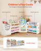 VEVOR Kids Toy Storage with Bookshelf, 4-Tier Large Toy Storage Organizer with 10 Plastic Movable Bins