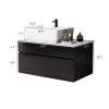 31.5 Inches Floating Single Small Bathroom Vanity with Sink