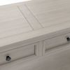 TREXM Console Table/Sofa Table with Storage Drawers and Bottom Shelf for Entryway Hallway (Gray Wash)