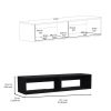 Klein FloatingTV Stand, Space-Saver Design with Functional Shelves