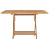 Folding Patio Table 43.3"x43.3"x29.5" Solid Wood Teak
