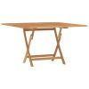 Folding Patio Table 43.3"x43.3"x29.5" Solid Wood Teak