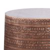 Johnsen - Large Metal Accent Table - Antique Copper