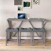 Bar Table Set with Power Outlet, Bar Table and Chairs Set, 4 Piece Dining Table Set, Industrial Breakfast Table Set, for Living Room, Dining Room