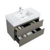 Alice 36" Gray Bathroom Vanity with Sink, Large Storage Wall Mounted Floating Bathroom Vanity for Modern Bathroom