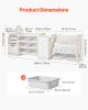 VEVOR Kids Toy Storage with Bookshelf, 4-Tier Large Toy Storage Organizer with 10 Plastic Movable Bins
