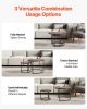 VEVOR Nesting Coffee Table Set of 2, 23.6 in Round Coffee Table, Nesting Tables for Small Place, End Side Tables Night Stand with Metal Frame