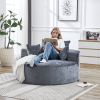 55''L Chenille Sponge single sofa,No Assembly Required,Fluffy Modern Sleeper Chair for Living room, Bedroom