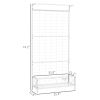Outsunny Metal Tall Plant Stand with Trellis and Hanging Bar, Plant Holder for Indoor Outdoor Use, 36" x 12.8" x 74", White