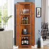 4-Tier 72" Corner Kitchen Pantry Storage Cabinet with 8 Doors Tall Storage Cabinet, Corner Cabinet and Adjustable Shelves