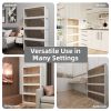 573QT 4-Pack 35.4'' Wide Transparent Plastic Storage Cabinets for Closet Organizers and Storage, Folding Storage Box
