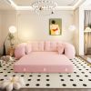 Human Dog Bed, Lazy Sofa Couch, 78.7" Multi-Functional Foldable Sofa Bed, 3-in-1 Teddy Fabric Foam-Filled Sleeper Sofa Bed for Living Room,Guest Bed