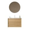 BRON 30" Bathroom Vanity with Sink, Modern Wall-Mounted Floating Plywood Bathroom Storage Cabinet with 2 Drawers