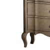 Antique Taupe 3-Drawer Nightstand