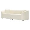 87" Curved Contemporary Sofa in Off-White: Plush Seating, Streamlined Design, and Durable Frame – Ideal for Stylish Living Spaces