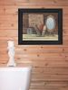 "Country Bath" By Pam Britton, Printed Wall Art, Ready To Hang Framed Poster, Black Frame