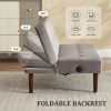 Foldable Fashion Sofa Bed High End Flannel Fabric Back Adjustable Sofa Recliner Futon, Modern Fashion Sofa with Charging Port