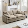 Warm and Cozy Living Room Sofa with 4 Pillows Upholstered Large Deep Seat 2 Seater Sofa for Living Room,Tan Corduroy